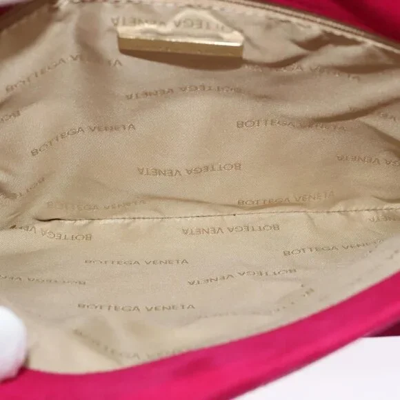 Authentic BOTTEGA VENETA Shoulder Bag Suede Pink Gold